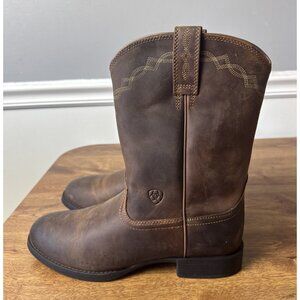 Ariat Womens Heritage Roper Western Boot Distressed Brown Size 10 Medium
